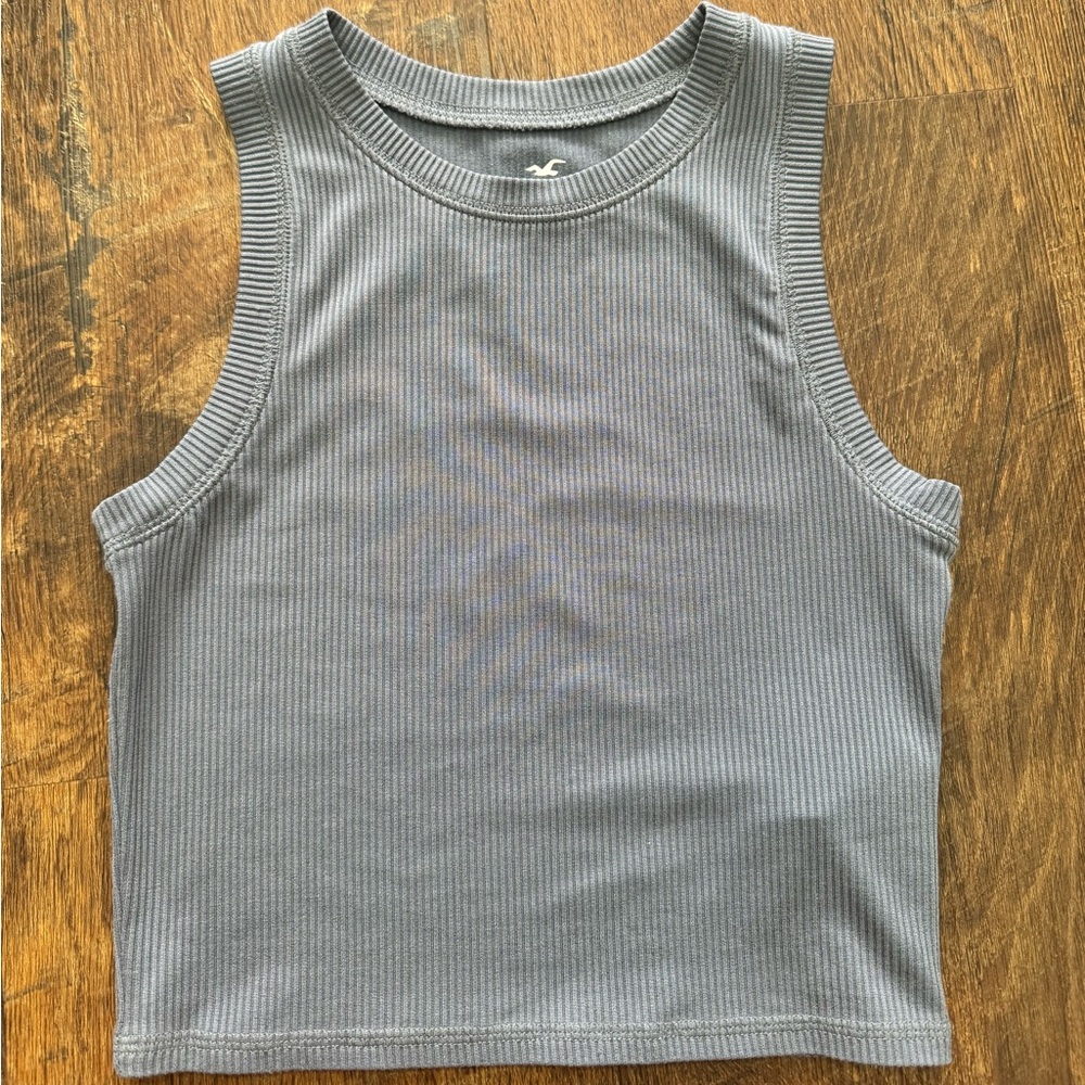 Hollister Blue Ribbed Tank Top